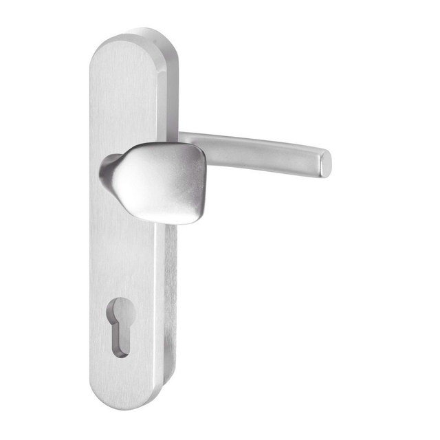 Hliníkové bezpečnostní kování - madlo/klika bez překrytí vložky F1