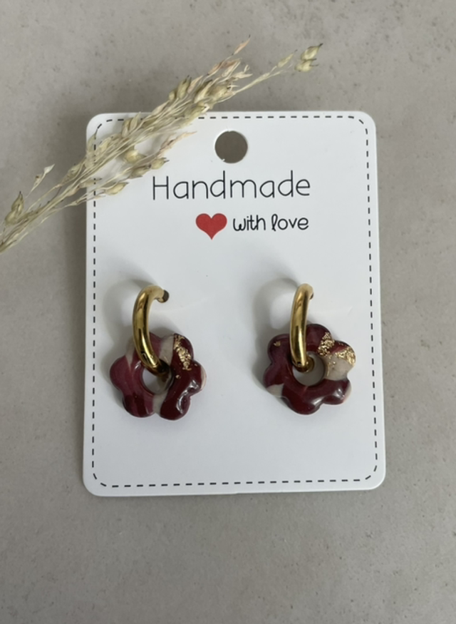 Pampilles fleur tricolore