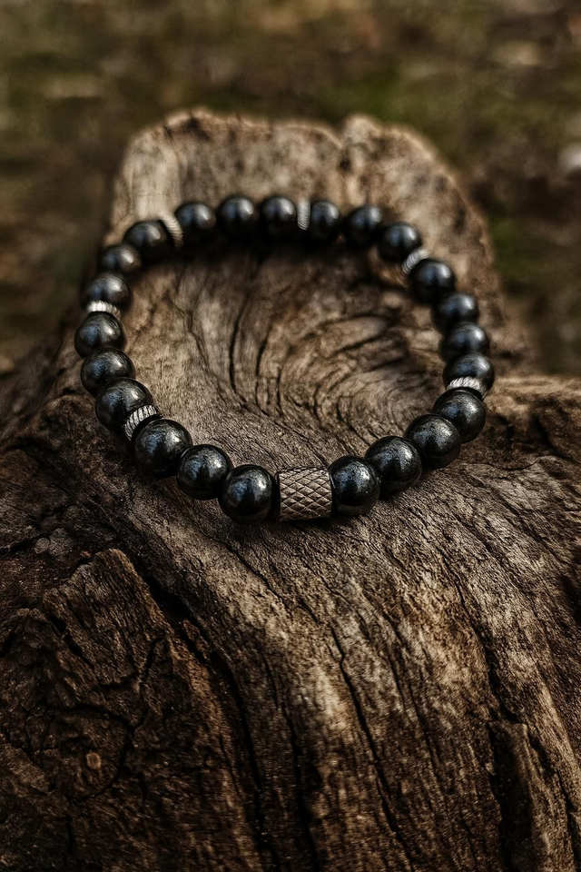 Bracelet Hématite - Force Intérieure &amp; Ancrage