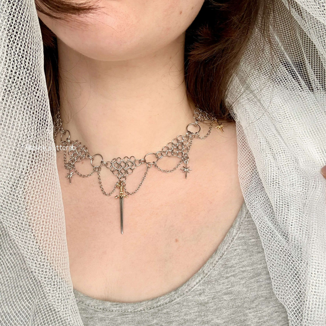 "Warrior princess" chain maille necklace 
