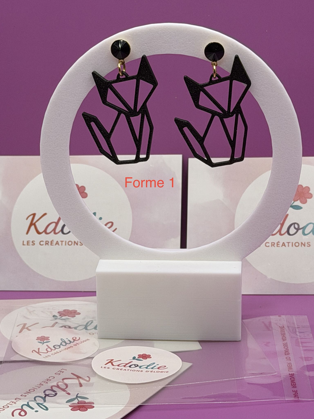 Boucles d'oreilles Renard - Attaches Fantaisies