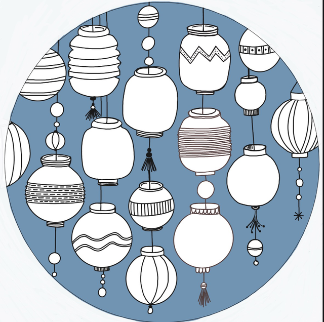 Kartonrondelle Lampion 1 Stk