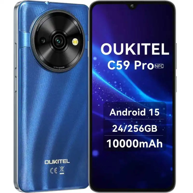 Phones, 2025 OUKITEL C59 Pro Android15 Big battery 