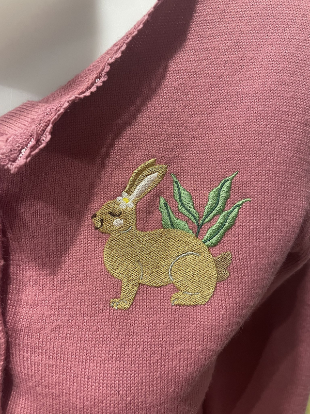 fichier broderie lapin mignon cadre 10x10 / 11 formats