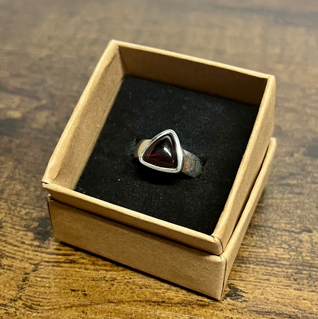 Bague en argent et Grenat - Taille 55