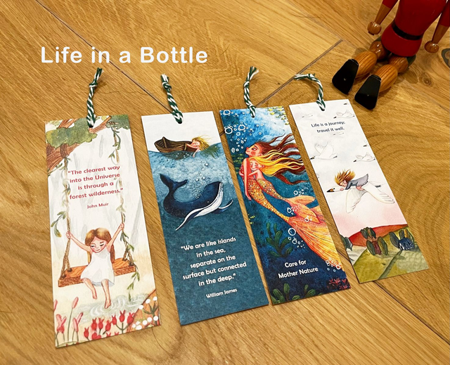 Bookmarks: Life in a Bottle Series (Set of 4)