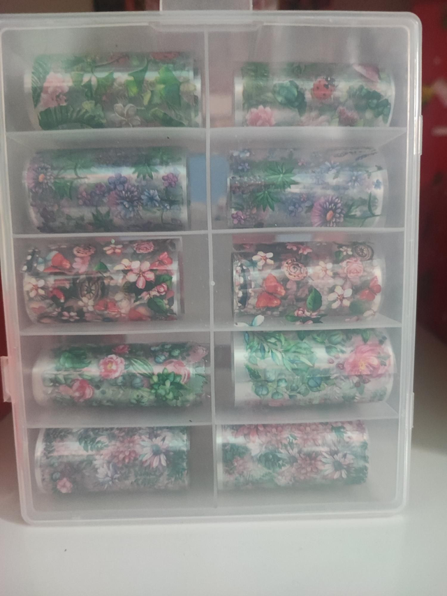 Transfer foil flowers 