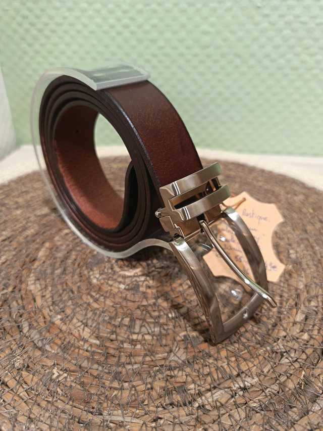 Ceinture Marron Ebony "Rustique" T.38/46