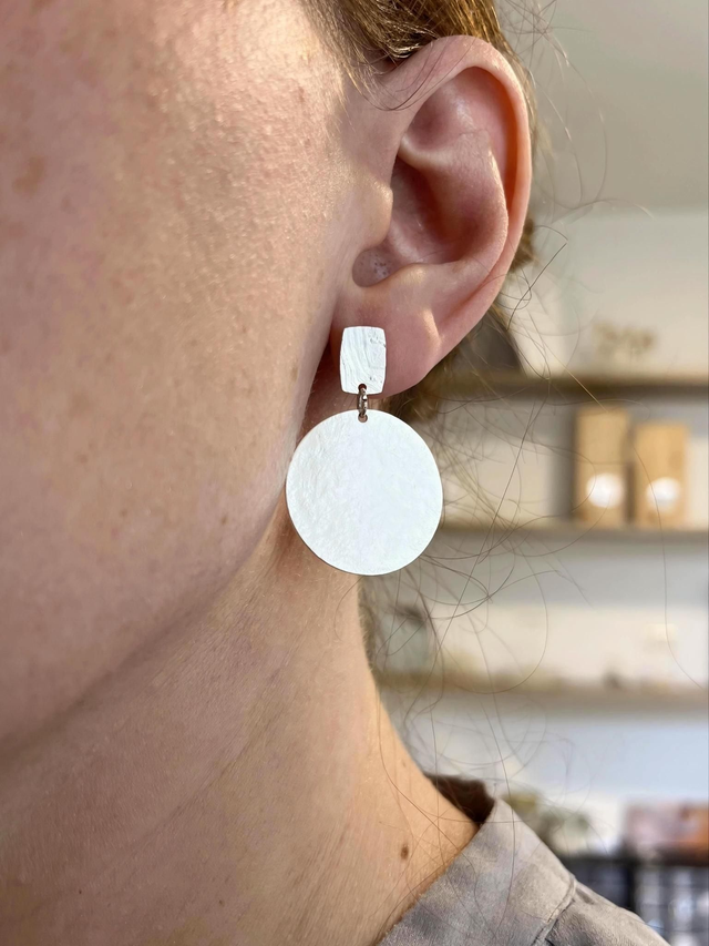 Boucles d'oreilles argentées
