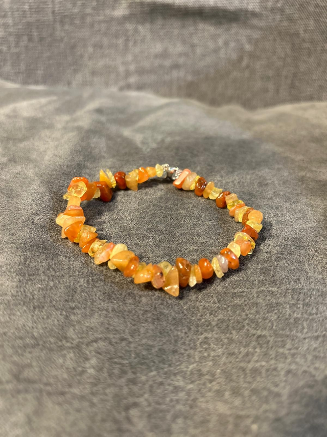 Yellow Agate, Yellow Crystal &amp; Southern Red Agate Bracelet