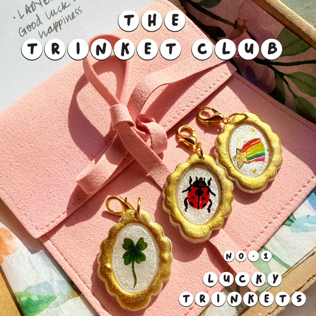 No. 1 - The Lucky Trinkets Club - Clover, Shooting Star, Ladybug