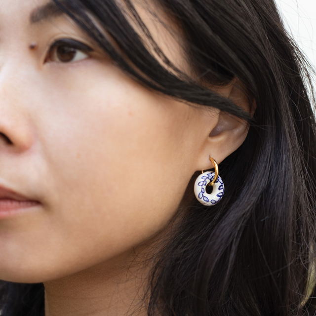 Boucles d'oreilles perle cercle