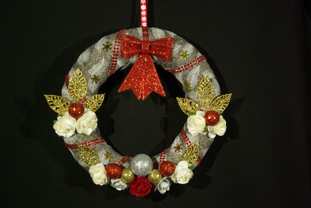 808-Couronne de Noël diamètre 30 cm