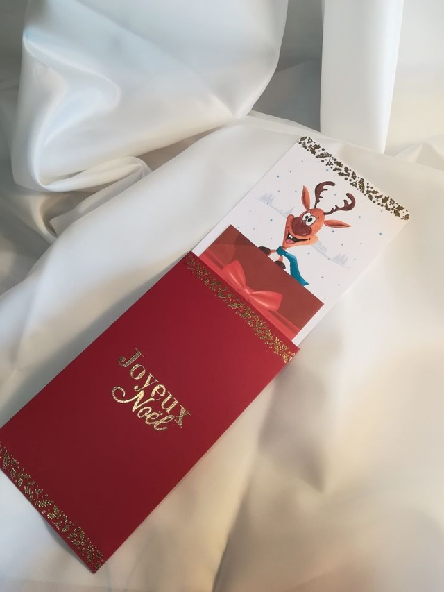 Enveloppe cadeau Renne-Rouge