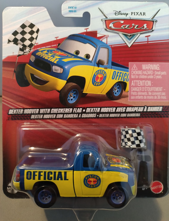 Disney Pixar Cars 1 - Dexter Hoover w/ checkered flag