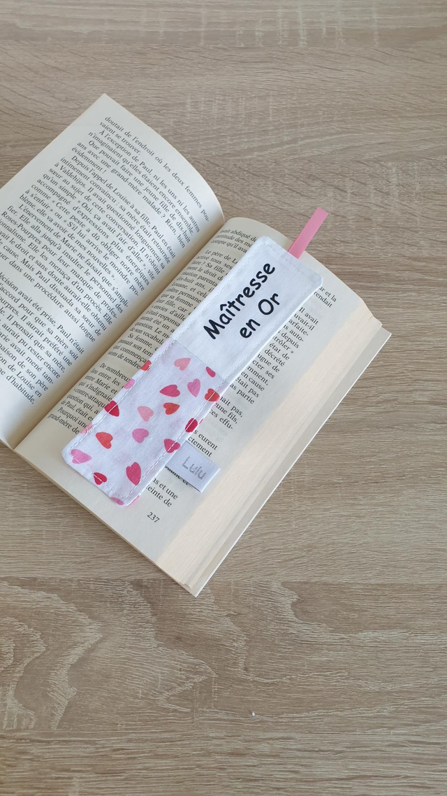 Marque pages Maîtresse en Or (cœurs 💕)