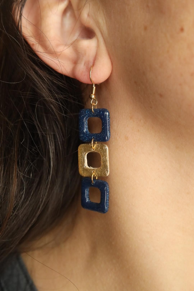 Boucles Oreilles Collection Elégance Pailletée 