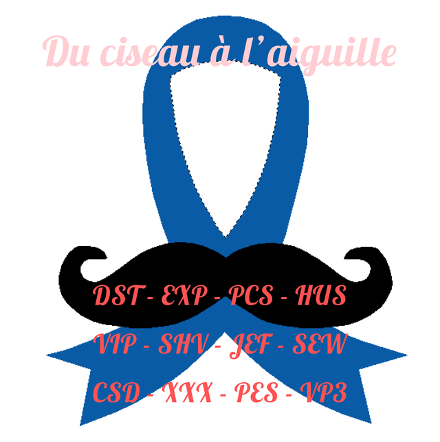 fichier broderie Movember - Cadre 10x10 / 12 Formats