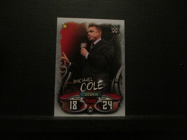 Michael Cole - Raw Slam Attax Live Original Trading Card #121