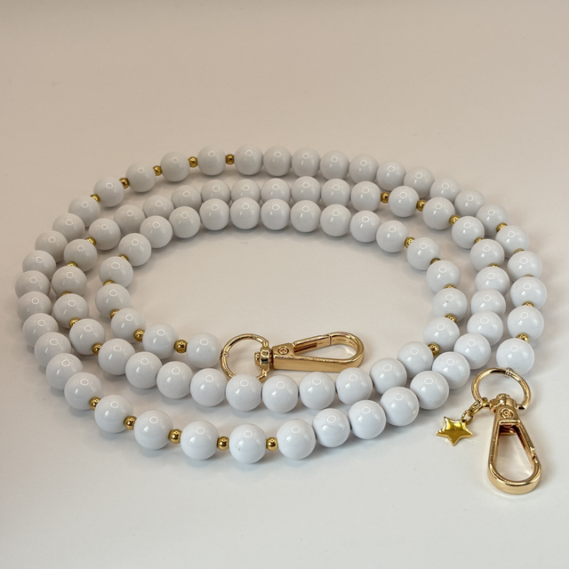 Bandoulière Agathe blanche 120cm