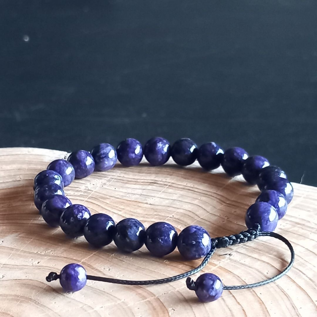 Bracelet ajustable en Charoïte