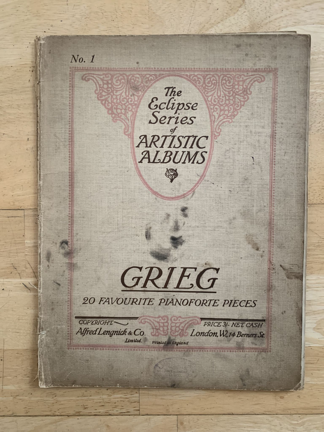 Grieg 20 Favourite Pianoforte Pieces Eclipse Series of Great Artistic albums