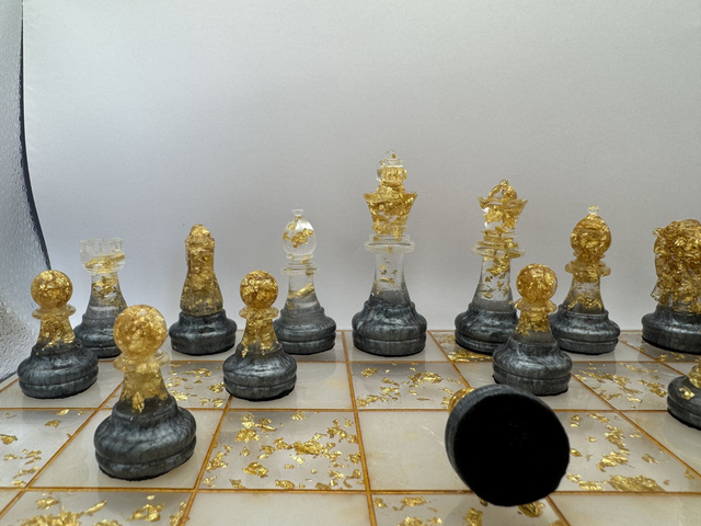 Golden Mist Resin Chess Set