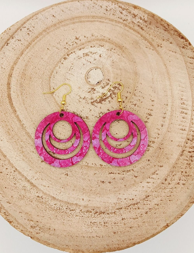 Boucle d&#039;oreilles Galaxy &quot;amour&quot;