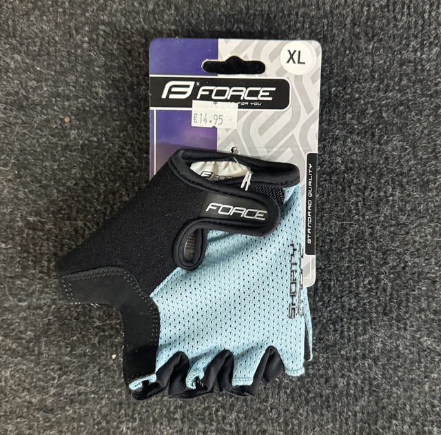 Force Kids Cycling Mitts - Light Blue