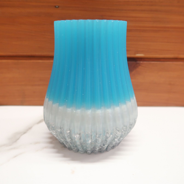 Stripped Blue Vase