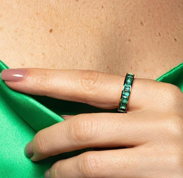 Anel Verde Eameralda 