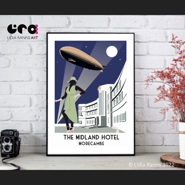 The Midland Hotel Morecambe - A4 open edition giclée print 