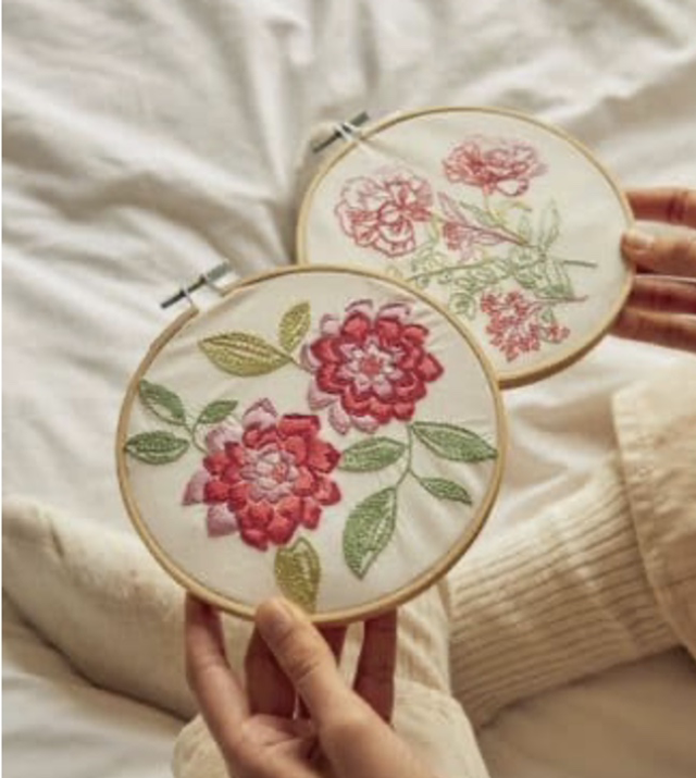 The Calming Carnations Cross Stitch Kit