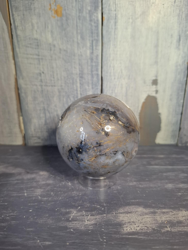 Rutilated Agate Sphere 