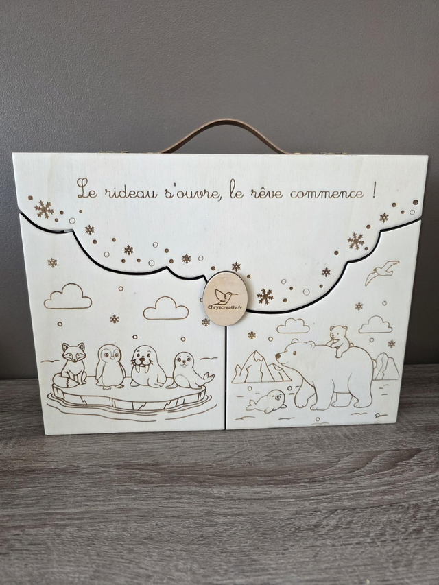 BUTAÏ A4 pour Kamishibaï inspiré thème animaux polaires 