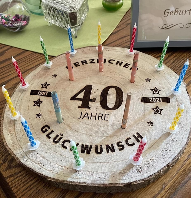 Dekoscheiben Naturholz