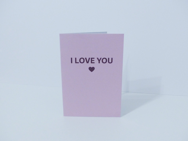 I Love You mini greetings card 