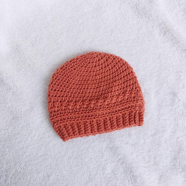 Bonnet Naissance - Terracotta