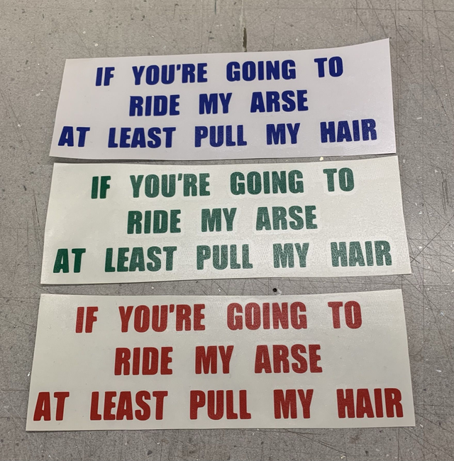 If Your Going To Ride My Arse Sticker 