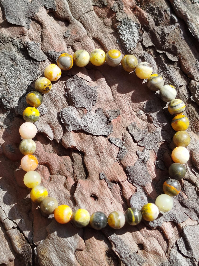 Bracelets Jaspe Bumblebee ( bourdon) 