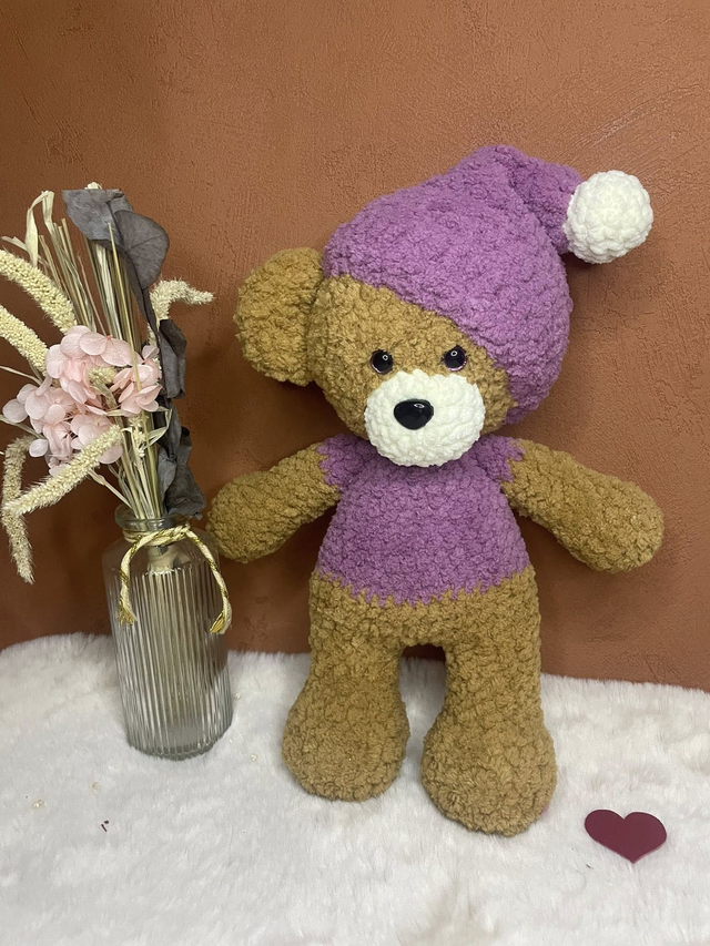 Ourson en pyjama fluffy personnalisable 🧸