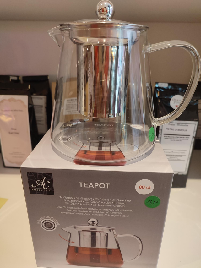 Théière vers inox 80 cl triangle