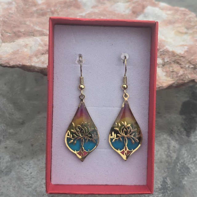 Boucles d'oreilles inox couleur or