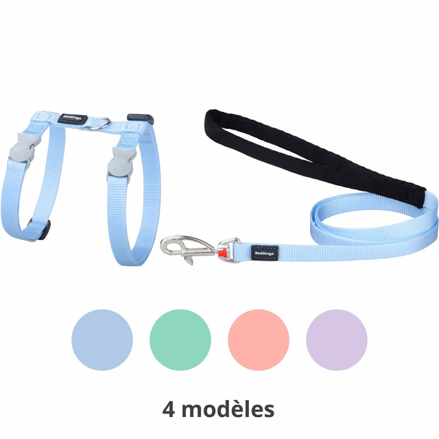 Harnais et Laisse Pastel pour chat