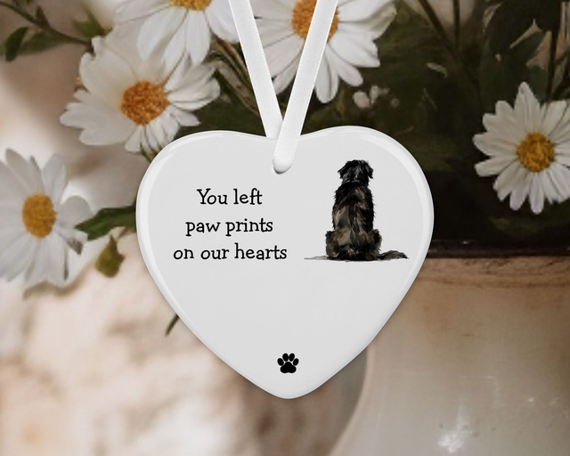"Newfoundland" Personalised Pet Memorial Ceramic Heart