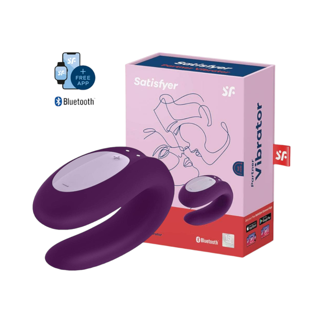 Satisfyer Vibrador de Parejas Double Joy Violeta