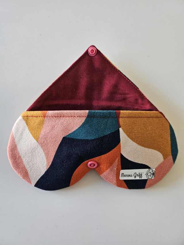 Étui à lunettes en tissu fait main - motif gouache