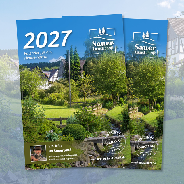 Wandkalender "Henne-Rartal" 2027