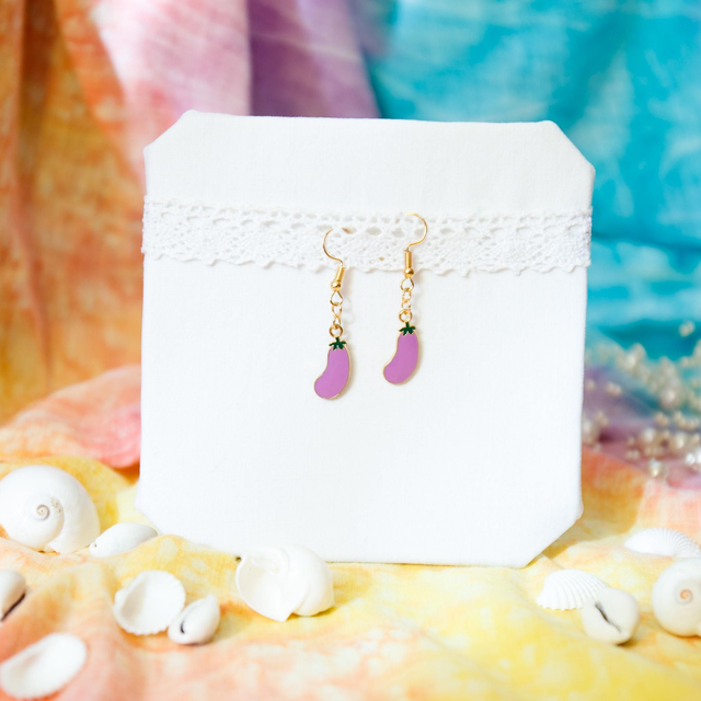 Boucles d&#039;oreilles Aubergine