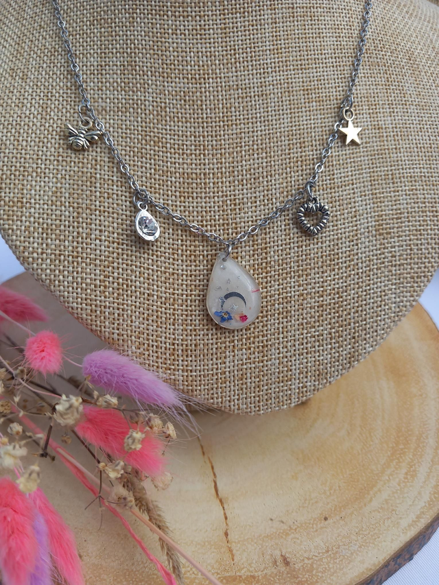 Collier breloque luna